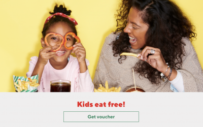 Kids eat free at Frankie and Benny’s